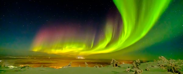 A very bright aurora