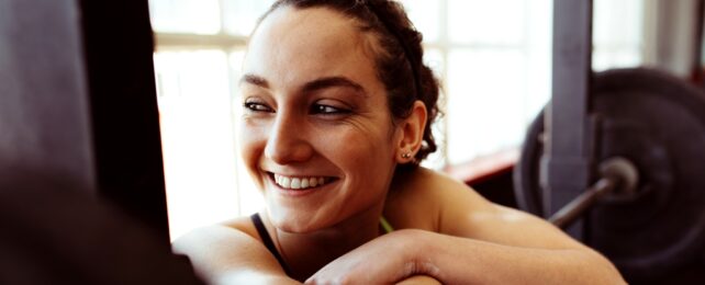 Smiling Woman At Gym